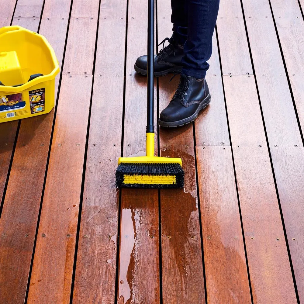How to Clean a Wood Deck Without a Pressure Washer