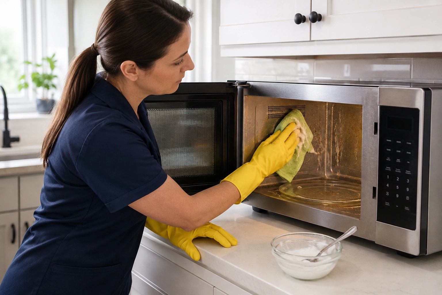 How to Clean a Microwave Oven With Baking Soda