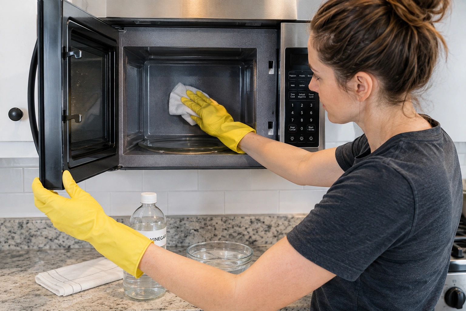 How to Clean a Microwave Oven With Vinegar